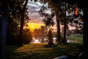 Dawn view from porch